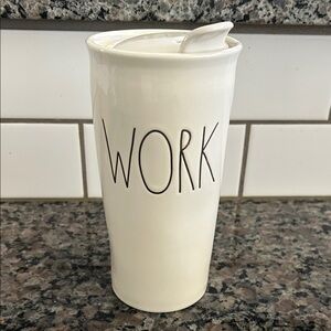 Rae Dunn Work travel mug